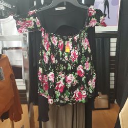 Floral off the shoulder