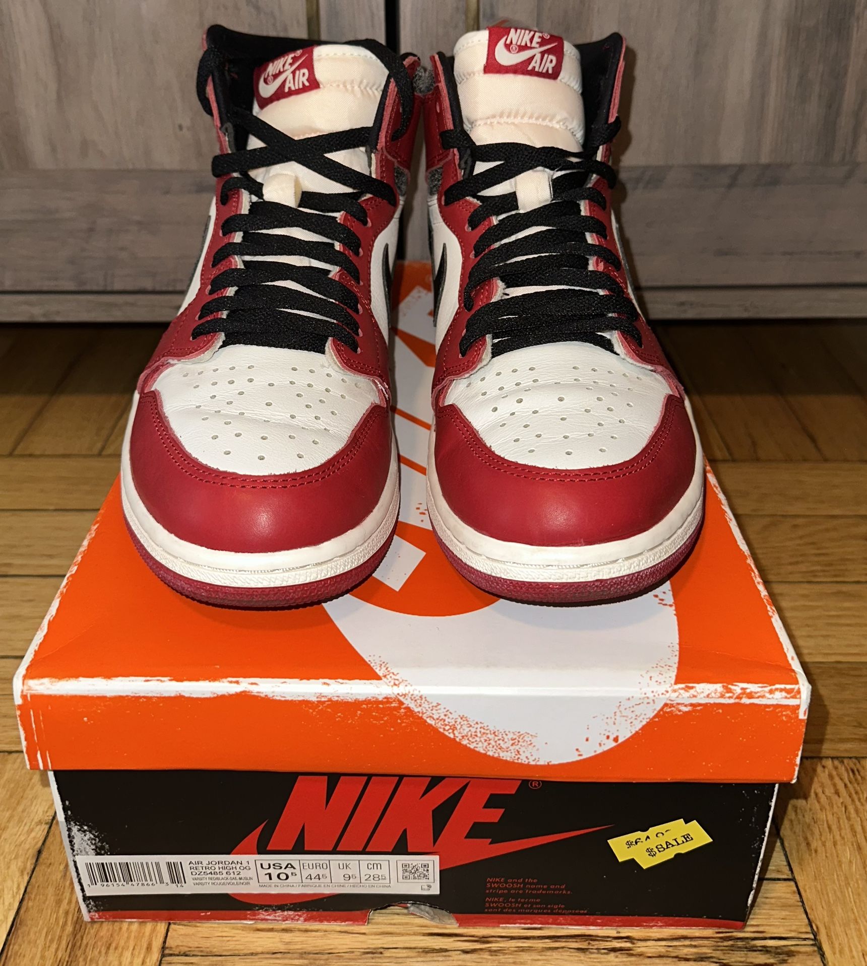Pre-owned Men’s Air Jordan 1 Retro High OG Chicago L&F Sz. 10.5 US (DZ5485 612)