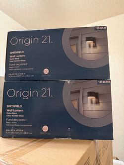 Origin 21 Smithfield 1 -Light 11.25-in H Matte Black Hardwired Outdoor Wall Light