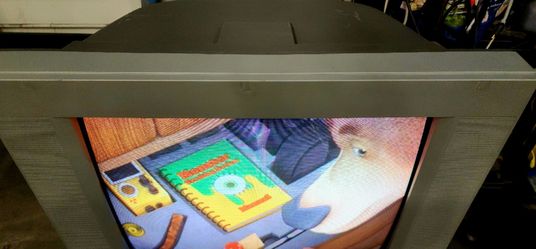 24" CRT TV Curved screen Retro gaming color television model 2004