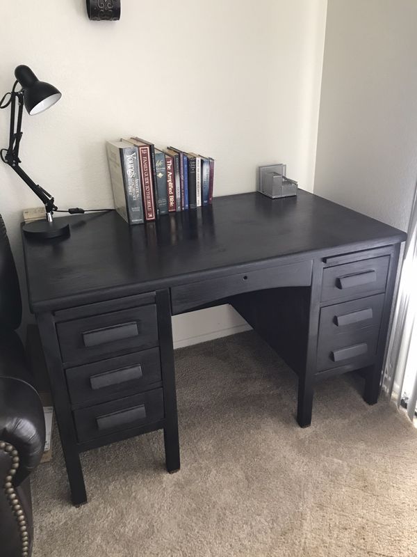 large black wood desk