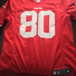 Red Jerry Rice jersey large Nike only wore three times