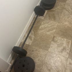 Weights And Bar Set- 100lbs