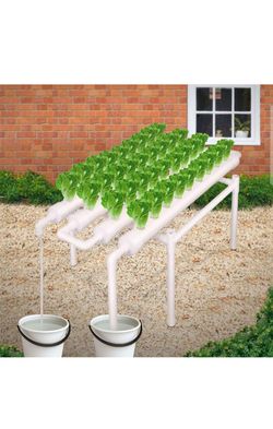 Kit de cultivo hidropónico casero de 36 cavidades/ Hydroponic 36 Holes Plant Site Grow Kit Garden System Vegetable Horizonal -4 Pipes 1 LayerDiameter 