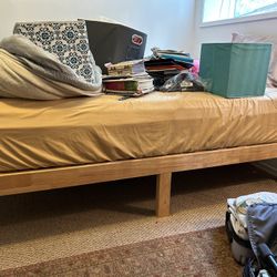 Basic Wooden Queen Size Bed Frame 