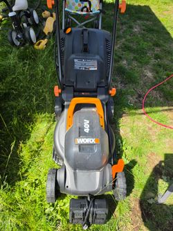 Small Worx brand mower
