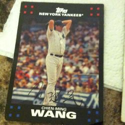 Chien Ming Wang Yankees 2007 Baseball Card.