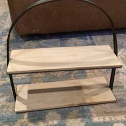 Target Bullseye Playground Wood & Metal Tiered Tray Display Shelf
