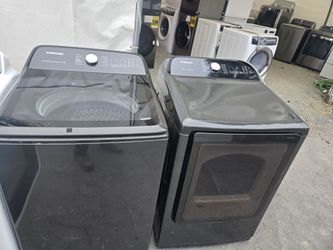 Samsung Washer And Dryer Set Electric topload
