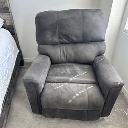 Suede material reclining chair