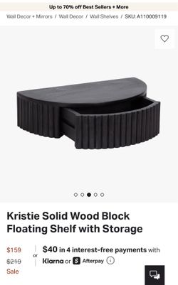 Floating wood nightstand/cabinet shelf