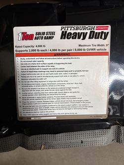 Pittsburgh 1-Ton Heavy Duty Steel Ramps