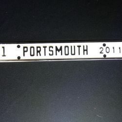 1971 Vintage Portsmouth Virginia Front License Plate Topper Attachment Collector