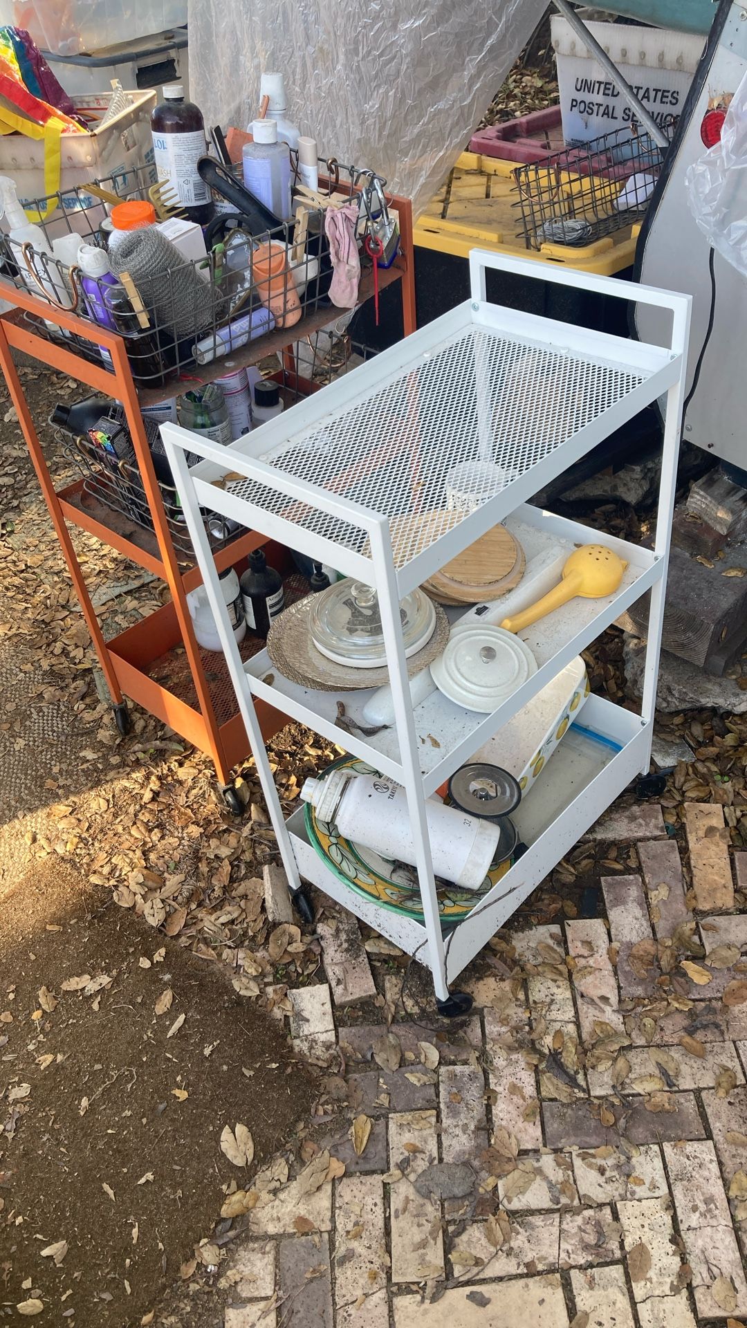 2 IKEA Rolling Rack Carts Waist High Good For Garage