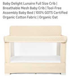 NEW! 100% Organic Baby Fabric Crib