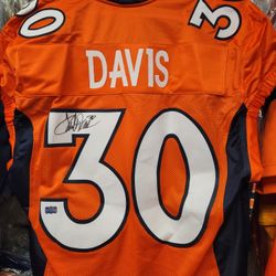 Broncos Terrell Davis Signed,  Radke-Certified Game-Style Jersey