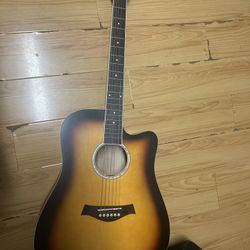 Acoustic Guitar Kit  41" Full Size Cutaway Mahogany Wood + Bag