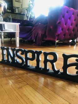 Black decor sign