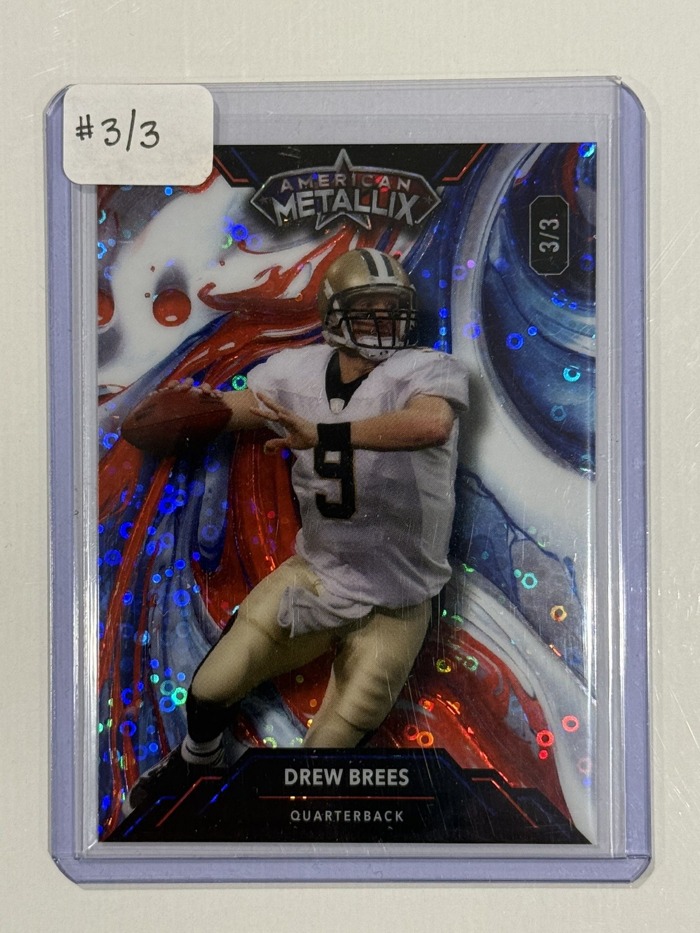 2023 Wild Card American Metallix #WMP-DB Drew Brees #3/3