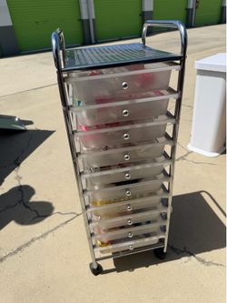 10 Drawer Rolling Cart