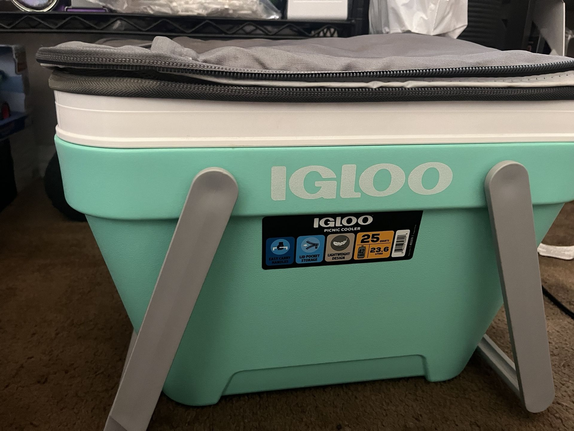 Mint Green Hard Igloo Cooler