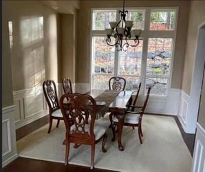 Wooden Dining Table Set (with Chairs)