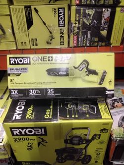 Ryobi 18V 8" Compact Brushless Pruning Chainsaw Kit