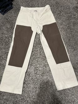 White/brown Pants
