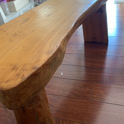 Cabin Style Log Bench
