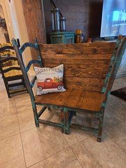 Rustic southwest style chair bench