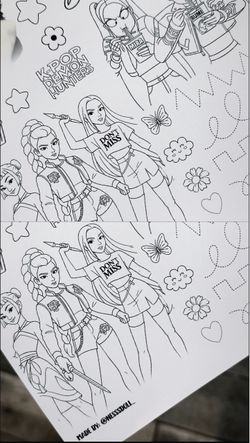 Kpop demon hunters coloring pages