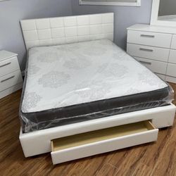 Queen Bedroom Set With Mattress All New Furniture And Free Delivery 