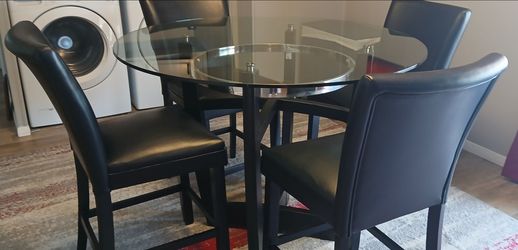 New glass dining  table with 4 chairs