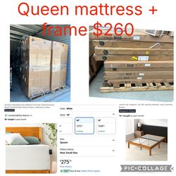 Queen Mattress And Frame Set 