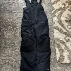 Like New Lands End Black Black Bib Overall Size 10 Zippered Cuffs For Boots