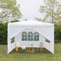 Canopy 10x10ft Canopy Tent with Sidewalls Tent for Parties Beach Camping Party