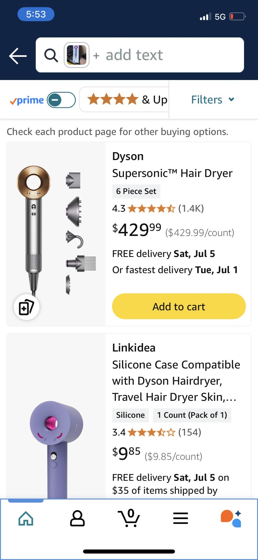 Dyson hair blow dryer