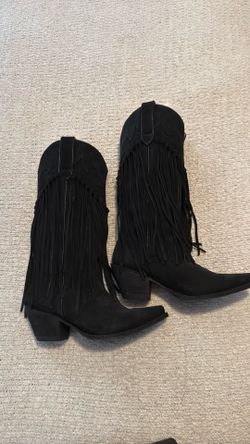 Idyllwind black fringe cowgirl boots