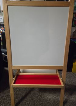 IKEA MÅLA Kids Wooden Art Easel - Whiteboard & Chalkboard