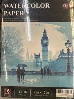 10-PACK (160 sheets total). Watercolor Sketchbook Paper Pad 9x12" - 300 GSM