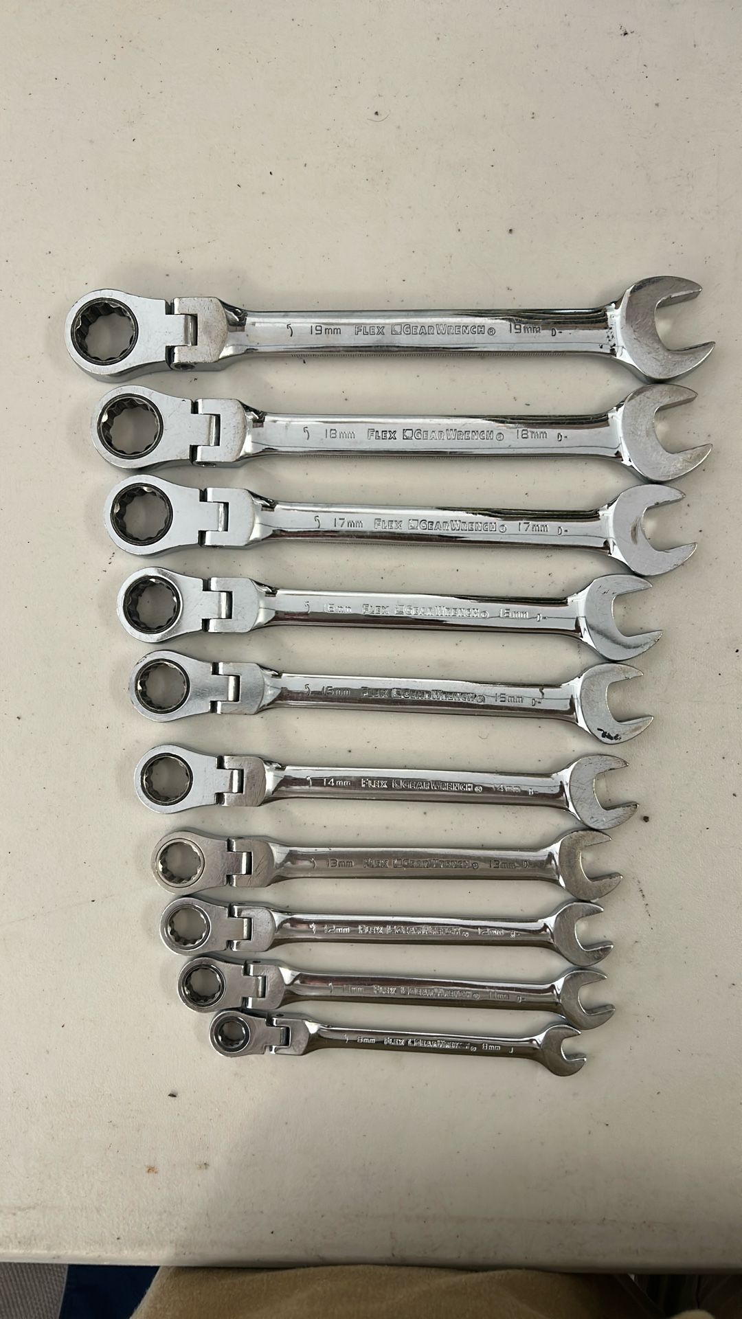 Gearwrench Flex Ratcheting Combination Wrenches (10pc)