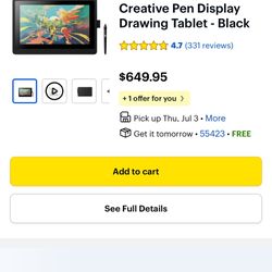 Wacom Cintiq 16 Brand New Sealed 