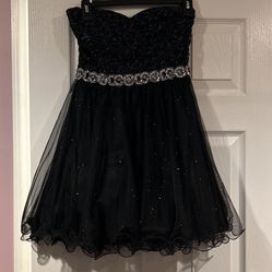 City Studio Girls/tween Black And Sliver Formal Dress Size 5