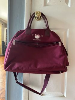 Hello Kitty Burgundy Duffle Bag