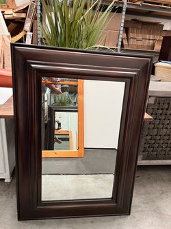 POTTERY BARN WOOD FRAMED WALL MIRROR 30"W X 43"H