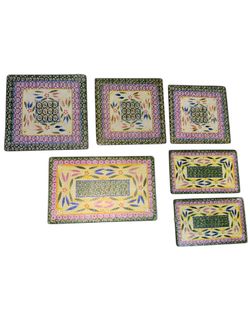 Temp-tations Hot Pad Trivet Set. Heat Resistant Kitchen Mats