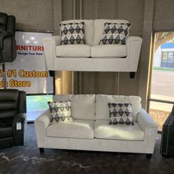 Cream Beige Sofa Couch Set