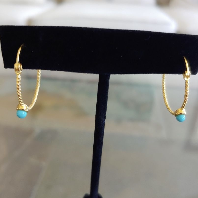 Gold Plated Sterling Silver small hoops