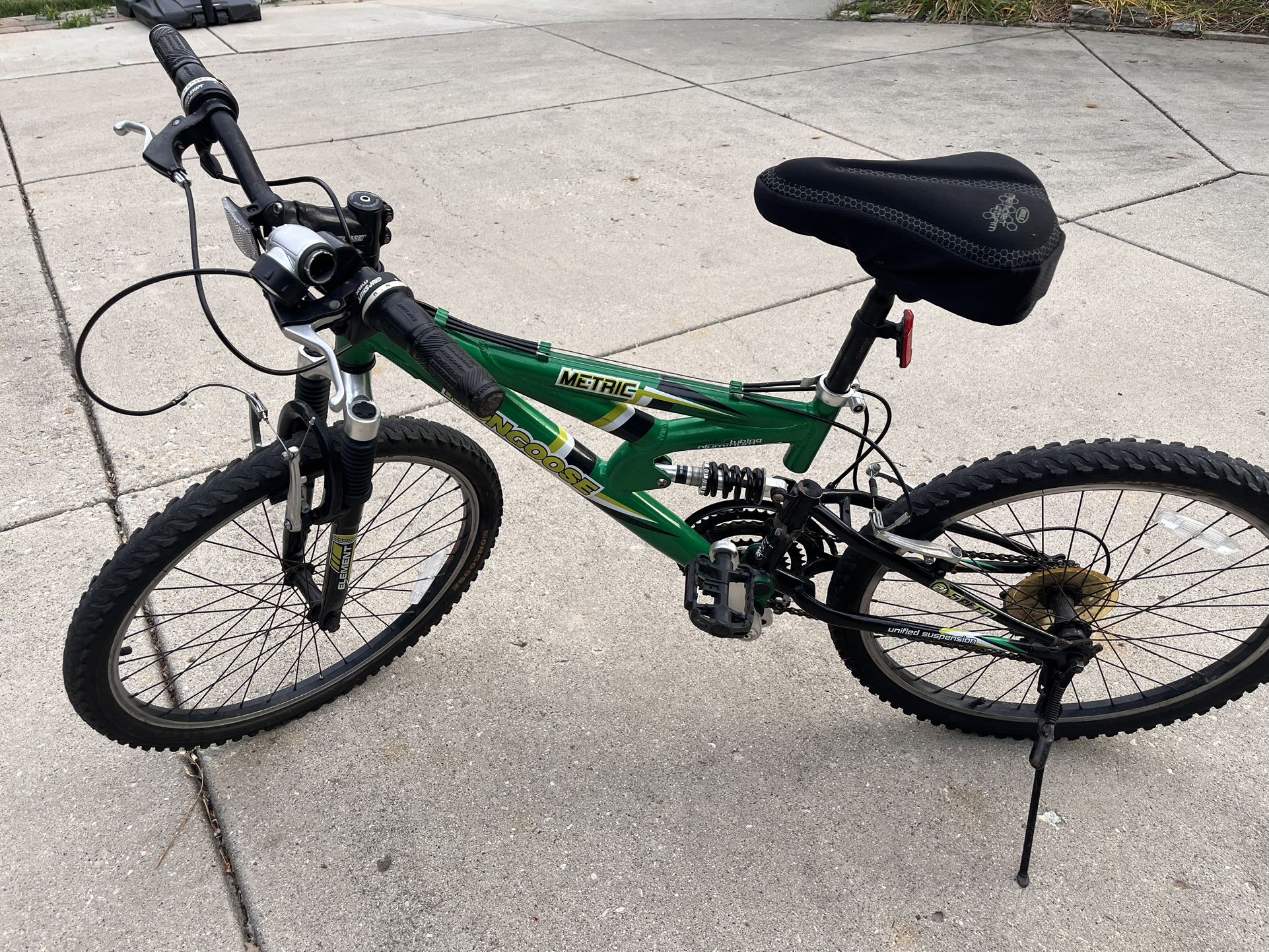 Mongoose Metric 21-Speed Kids Mountain Bike – Full Suspension – 24” Wheels