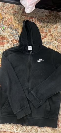 Kids blk Nike zip up hoodie size Large